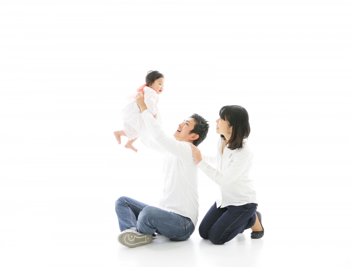 たかいたかいで楽しい雰囲気