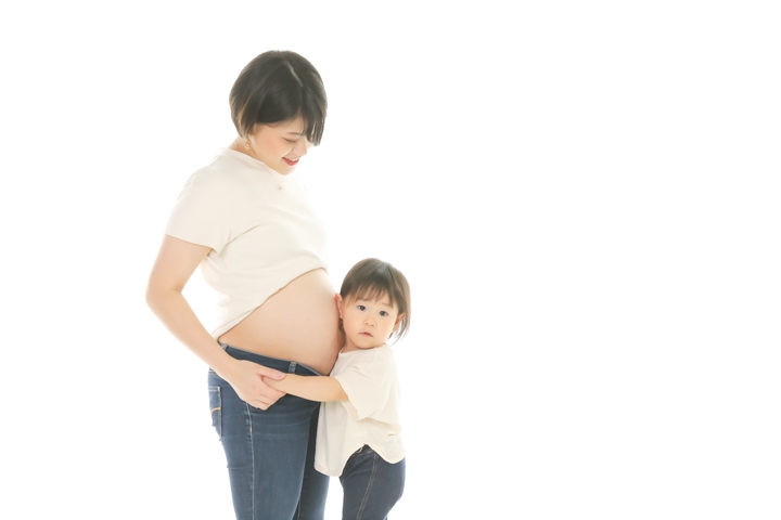 お姉ちゃんも一緒にマタニティ撮影
