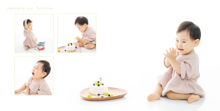 生まれてからたっちするまでの1年間         

あっという間の成長を素敵にまとめるBabybook