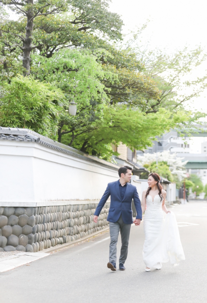 披露宴前のロケーションスナップ