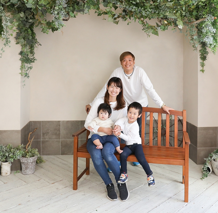 ナチュラルで自然な家族写真